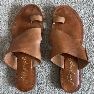 Free People Sant Antoni Brown Leather Sandal (Size 9)